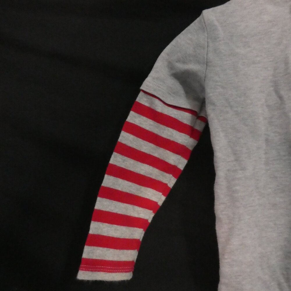 PEKKLE 24 months Grey Rockstar Guitar Baby Bodysuit With Red Striped Sleeves - Picture 10 of 15
